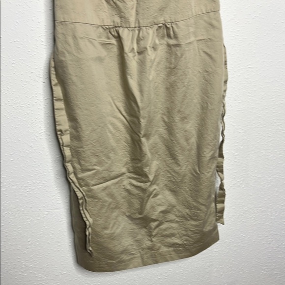 Liz Claiborne Tan Ruched Midi Dress - Picture 2 of 6